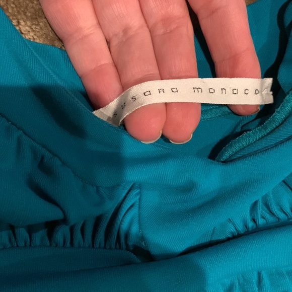 Susana Monaco Women’s Sleeveless Dress In Teal Green - Picture 5 of 5